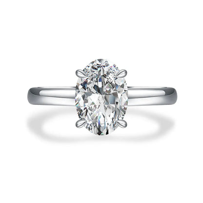 2.08 ct Minimalist Oval-Cut Lab-Grown Diamond Ring in PT950 Platinum – APYFR0002-PT