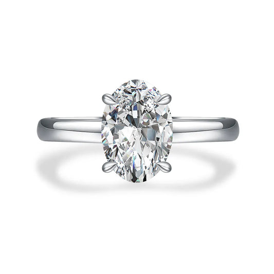 2.08 ct Minimalist Oval-Cut Lab-Grown Diamond Ring in PT950 Platinum – APYFR0002-PT