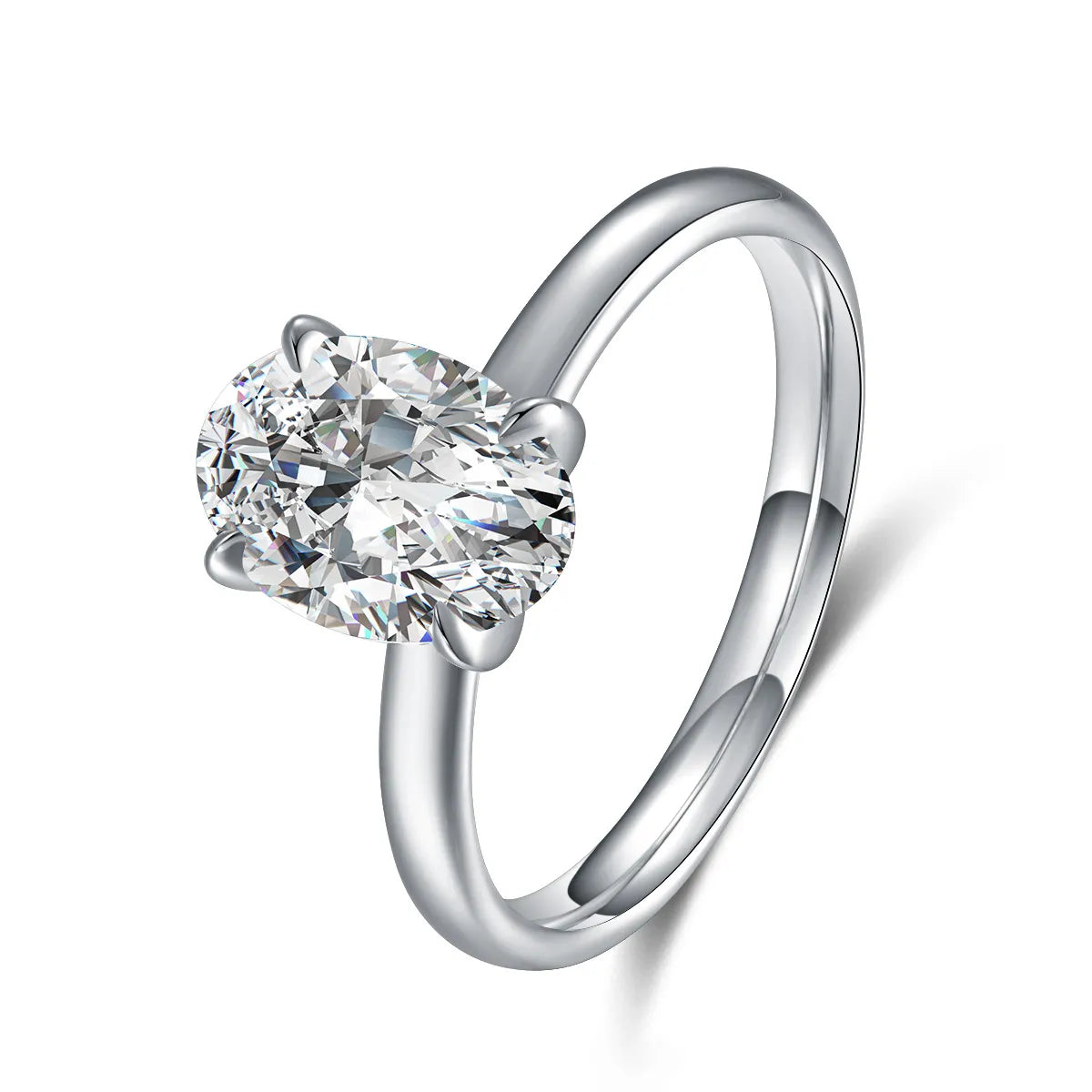 2.08 ct Minimalist Oval-Cut Lab-Grown Diamond Ring in PT950 Platinum – APYFR0002-PT