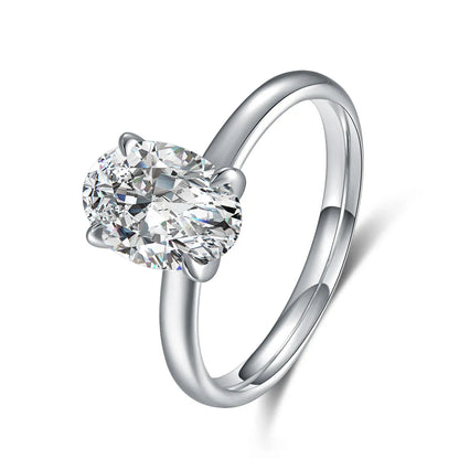 2.08 ct Minimalist Oval-Cut Lab-Grown Diamond Ring in PT950 Platinum – APYFR0002-PT
