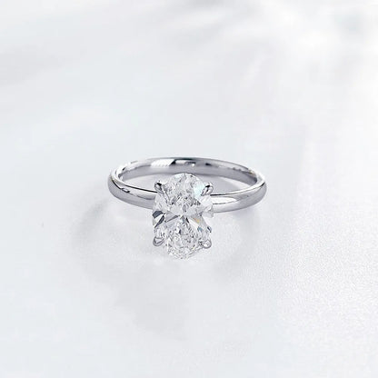 2.08 ct Minimalist Oval-Cut Lab-Grown Diamond Ring in PT950 Platinum – APYFR0002-PT