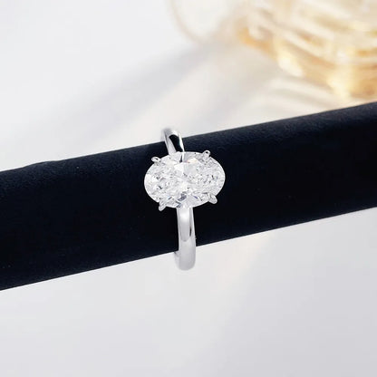 2.08 ct Minimalist Oval-Cut Lab-Grown Diamond Ring in PT950 Platinum – APYFR0002-PT