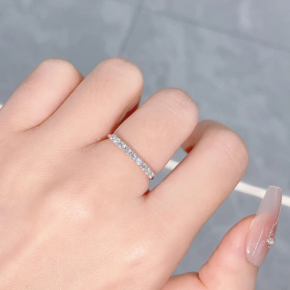 0.29 ctw Statement Round-Cut Lab-Grown Diamond Band in 18K White Gold – APYFR0003-W