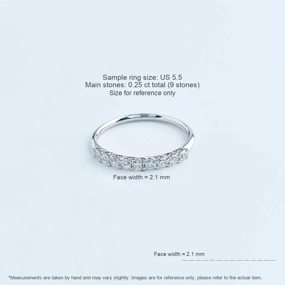 0.29 ctw Statement Round-Cut Lab-Grown Diamond Band in 18K White Gold – APYFR0003-W