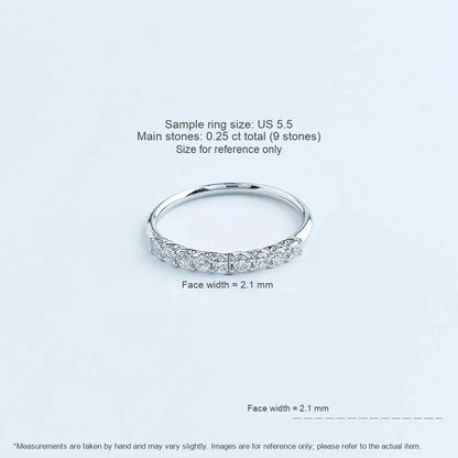 0.29 ctw Statement Round-Cut Lab-Grown Diamond Band in 18K White Gold – APYFR0003-W