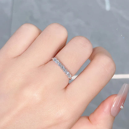 0.35 ctw Statement Round-Cut Lab-Grown Diamond Band in 18K White Gold – APYFR0004-W