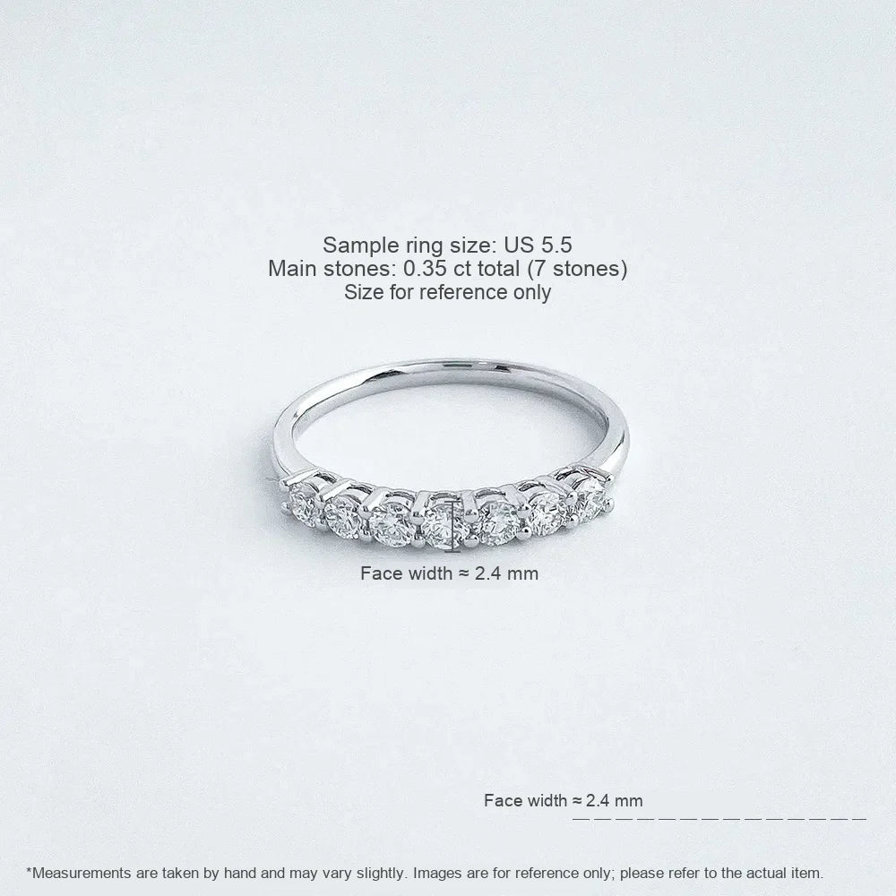 0.35 ctw Statement Round-Cut Lab-Grown Diamond Band in 18K White Gold – APYFR0004-W