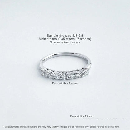 0.35 ctw Statement Round-Cut Lab-Grown Diamond Band in 18K White Gold – APYFR0004-W