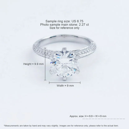 2.28 ct Celestial Six-Prong Round-Cut Lab-Grown Diamond Ring in PT950 Platinum – APYFR0005-PT