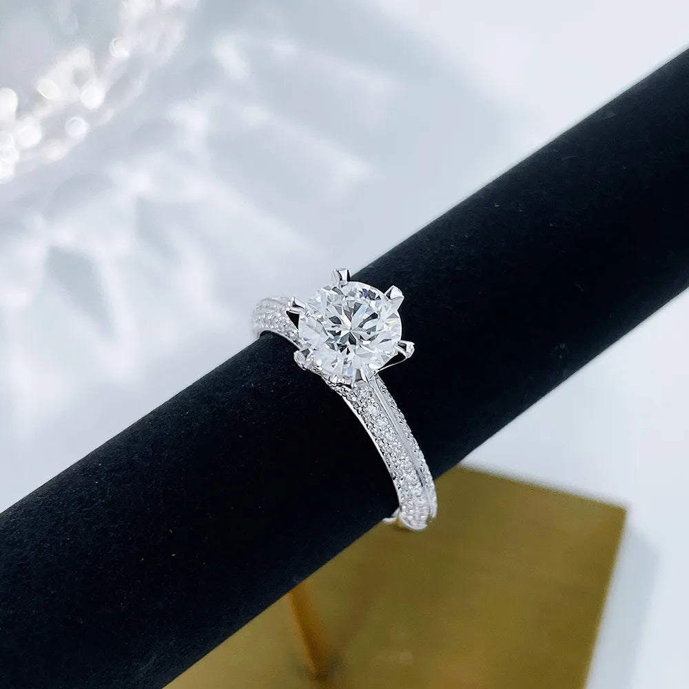 2.19 ct Celestial Six-Prong Round-Cut Lab-Grown Diamond Ring in 18K White Gold – APYFR0005-W