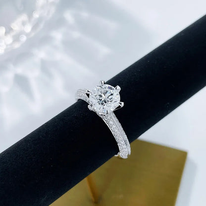 2.19 ct Celestial Six-Prong Round-Cut Lab-Grown Diamond Ring in 18K White Gold – APYFR0005-W