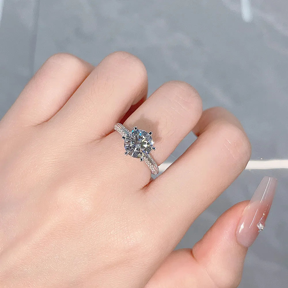 2.19 ct Celestial Six-Prong Round-Cut Lab-Grown Diamond Ring in 18K White Gold – APYFR0005-W