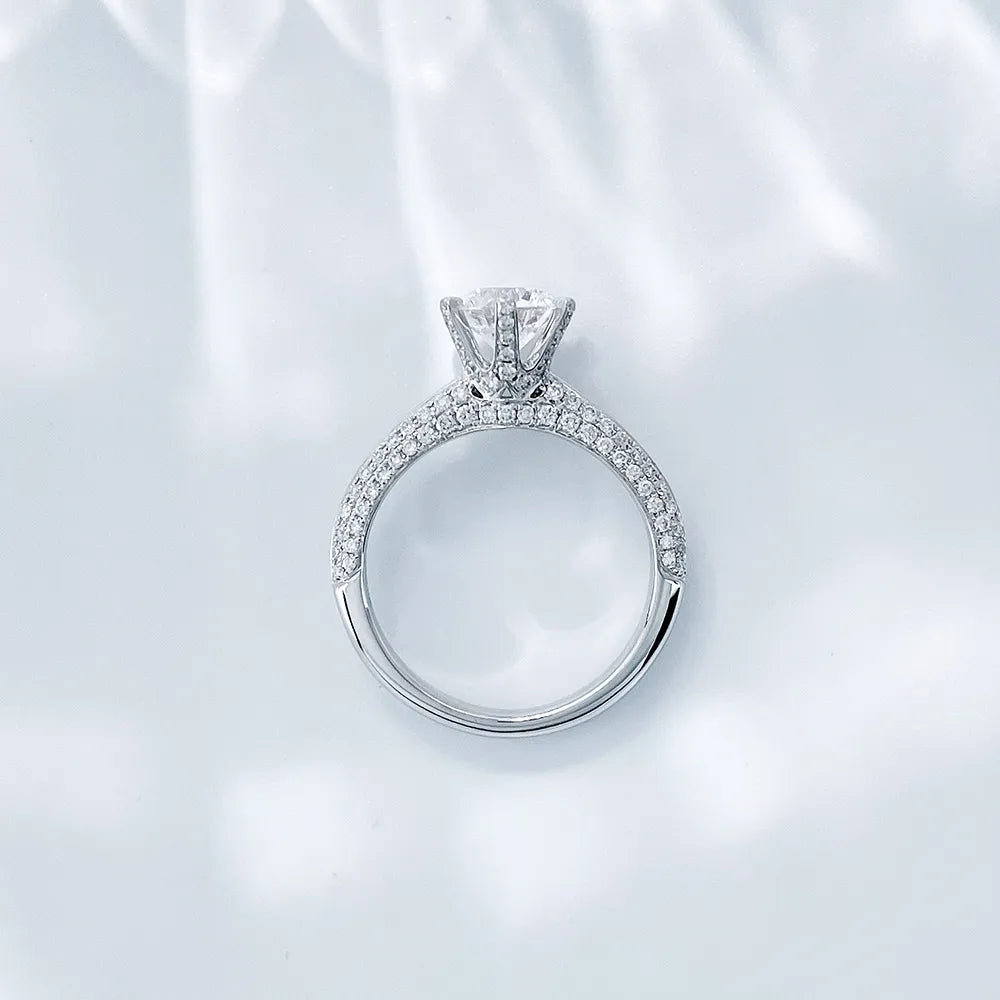 2.19 ct Celestial Six-Prong Round-Cut Lab-Grown Diamond Ring in 18K White Gold – APYFR0005-W