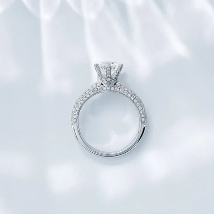 2.19 ct Celestial Six-Prong Round-Cut Lab-Grown Diamond Ring in 18K White Gold – APYFR0005-W