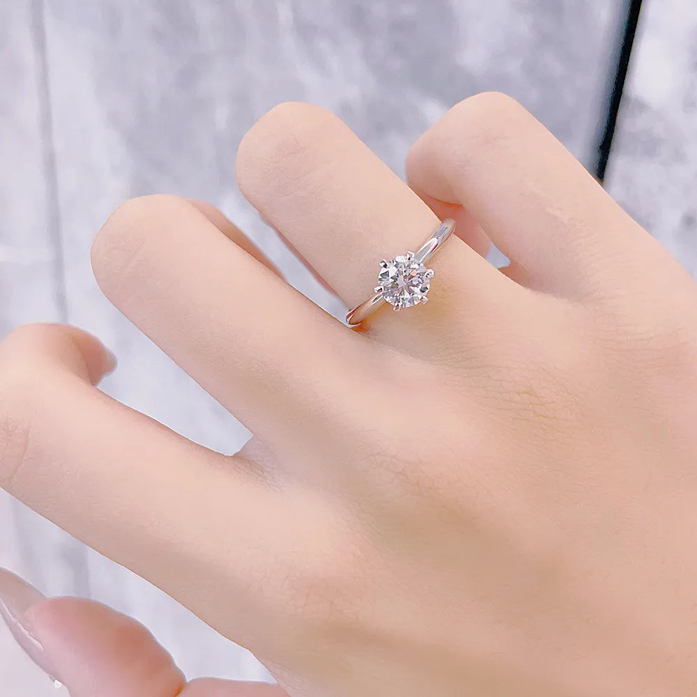 1.02 ct Celestial Six-Prong Round-Cut Lab-Grown Diamond Ring in PT950 Platinum – APYFR0006-PT