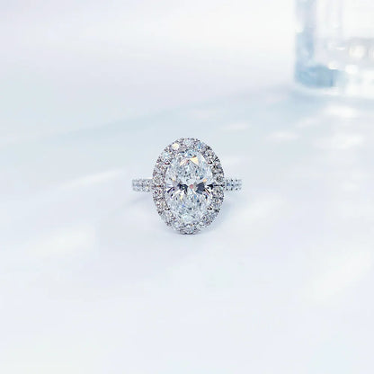 3.15 ct Celestial Four-Prong Oval-Cut Lab-Grown Diamond Ring in PT950 Platinum – APYFR0009-PT