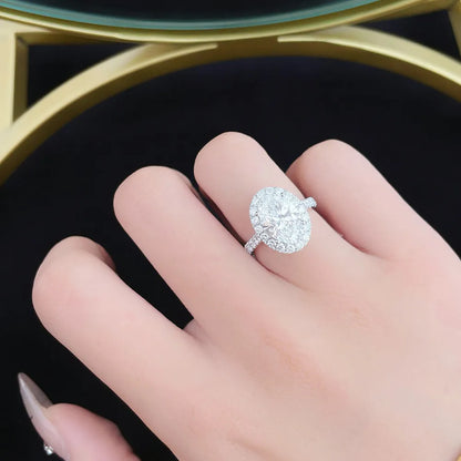 3.15 ct Celestial Four-Prong Oval-Cut Lab-Grown Diamond Ring in PT950 Platinum – APYFR0009-PT