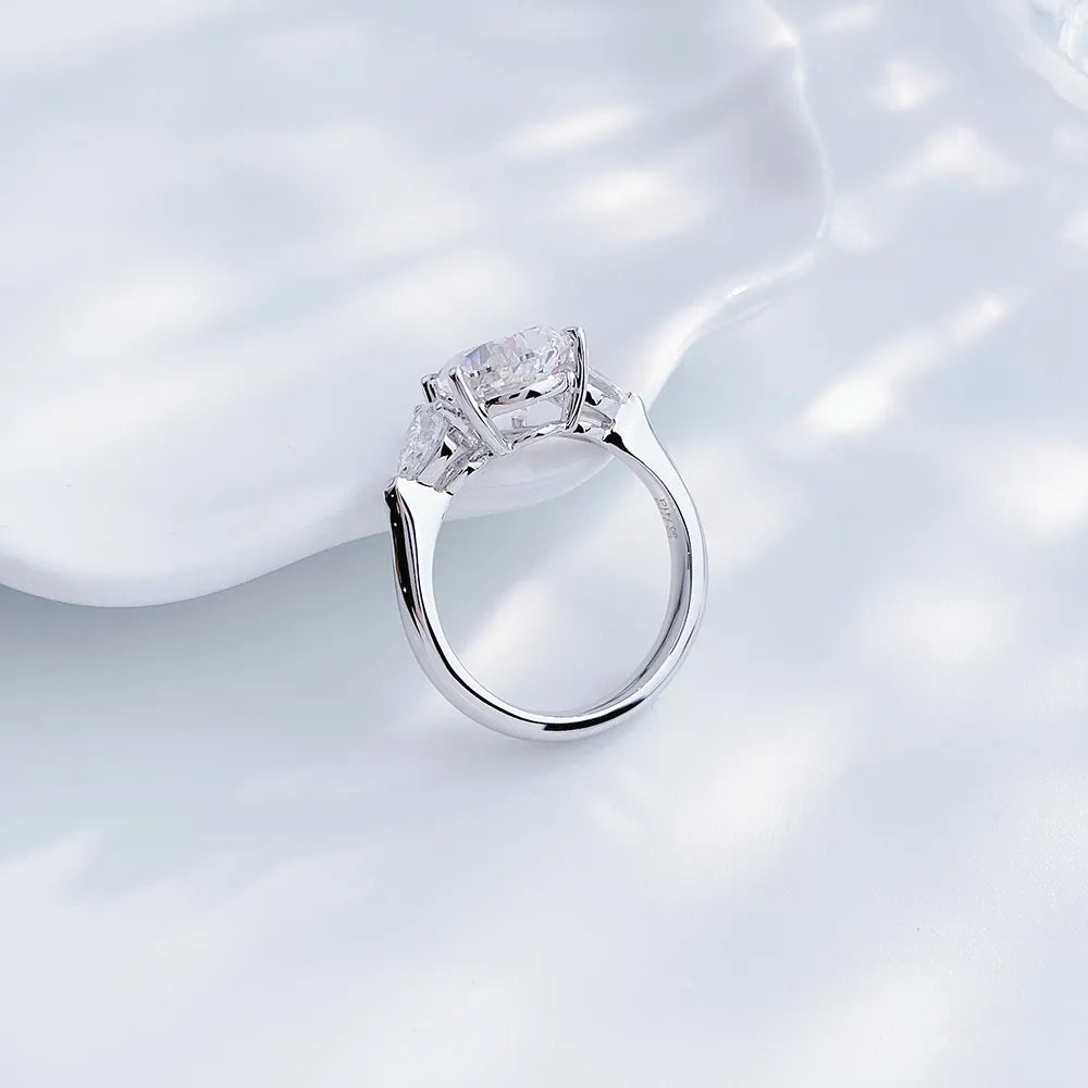 2.05 ct Pear-Cut Lab-Grown Diamond Three-Stone Ring in PT950 Platinum