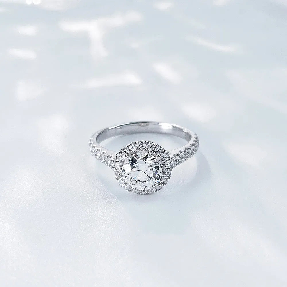 1.09 ct Celestial Round-Cut Lab-Grown Diamond Ring in 18K White Gold – APYFR0011-W