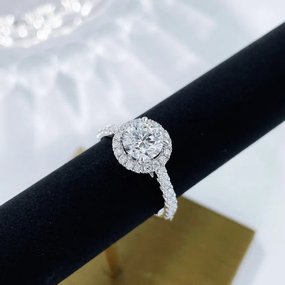 1.09 ct Celestial Round-Cut Lab-Grown Diamond Ring in 18K White Gold – APYFR0011-W