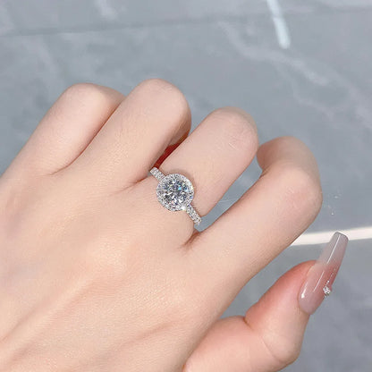 1.09 ct Celestial Round-Cut Lab-Grown Diamond Ring in 18K White Gold – APYFR0011-W
