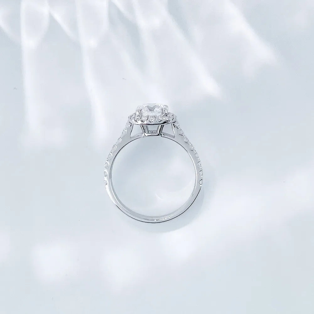 1.09 ct Celestial Round-Cut Lab-Grown Diamond Ring in 18K White Gold – APYFR0011-W