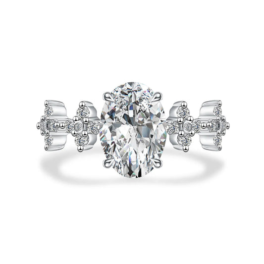 2.06 ct Celestial Four-Prong Oval-Cut Lab-Grown Diamond Ring in PT950 Platinum – APYFR0012-PT
