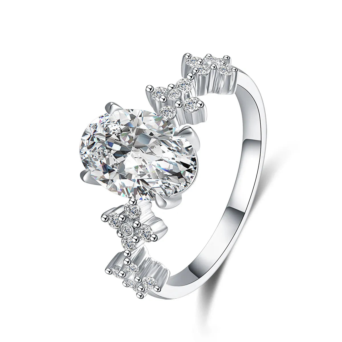 2.06 ct Celestial Four-Prong Oval-Cut Lab-Grown Diamond Ring in PT950 Platinum – APYFR0012-PT