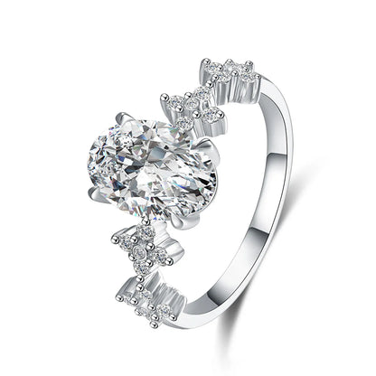 2.06 ct Celestial Four-Prong Oval-Cut Lab-Grown Diamond Ring in PT950 Platinum – APYFR0012-PT