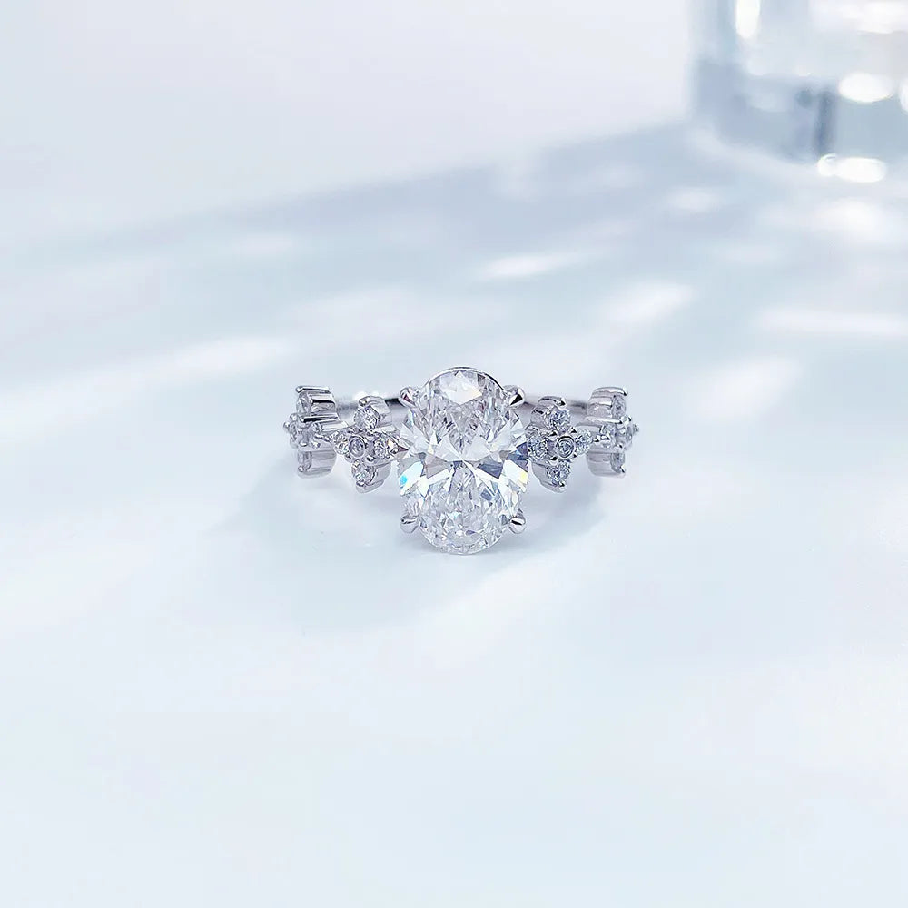 2.06 ct Celestial Four-Prong Oval-Cut Lab-Grown Diamond Ring in PT950 Platinum – APYFR0012-PT