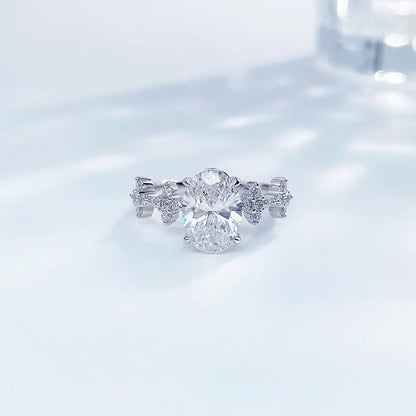 2.06 ct Celestial Four-Prong Oval-Cut Lab-Grown Diamond Ring in PT950 Platinum – APYFR0012-PT
