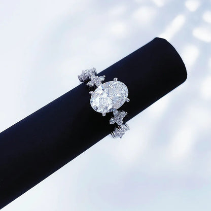 2.06 ct Celestial Four-Prong Oval-Cut Lab-Grown Diamond Ring in PT950 Platinum – APYFR0012-PT