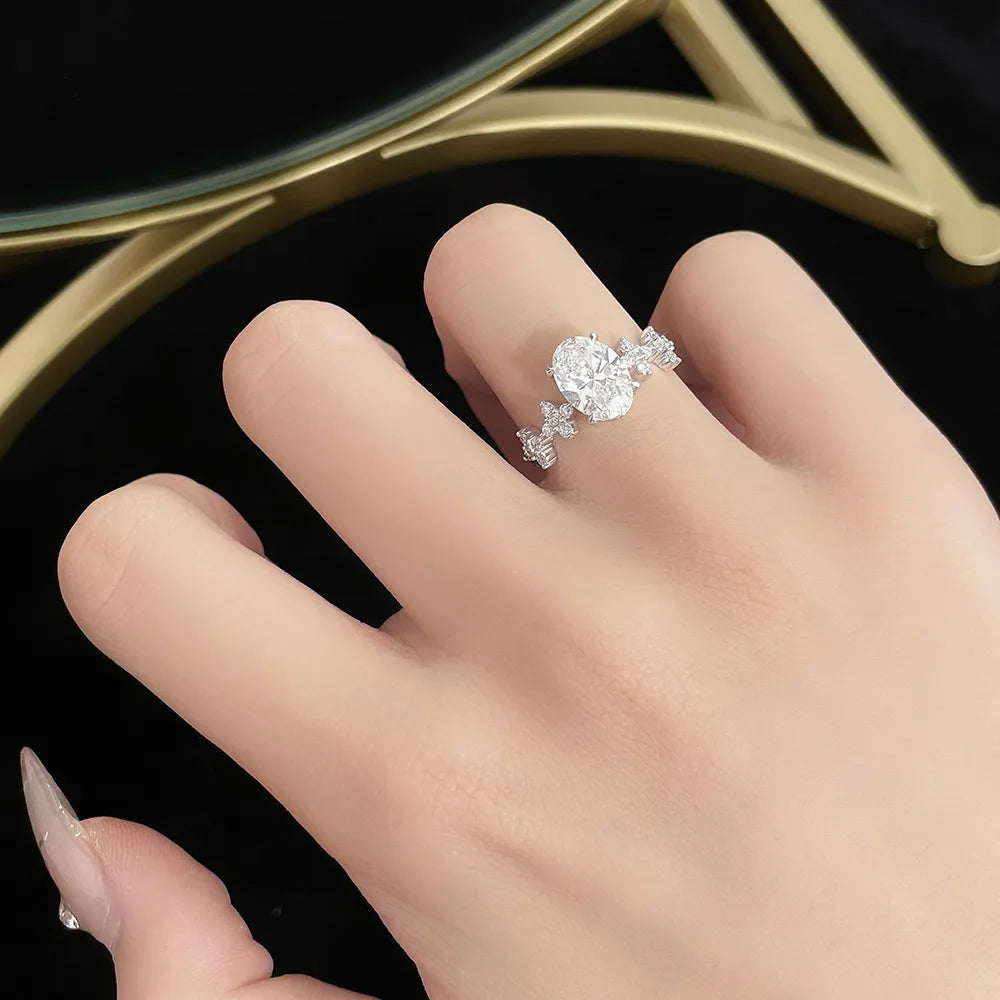 2.06 ct Celestial Four-Prong Oval-Cut Lab-Grown Diamond Ring in PT950 Platinum – APYFR0012-PT