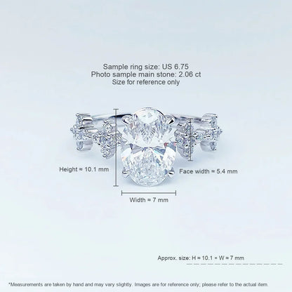 2.06 ct Celestial Four-Prong Oval-Cut Lab-Grown Diamond Ring in PT950 Platinum – APYFR0012-PT