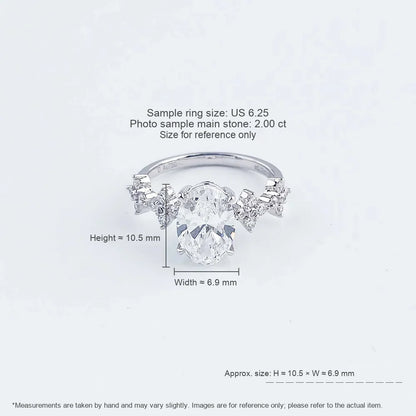 2.03 ct Four-Leaf Clover Round-Cut Lab-Grown Diamond Ring in 18K White Gold
