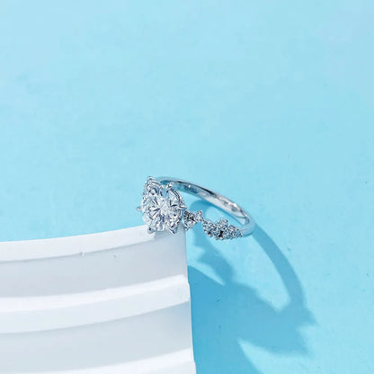 1.05 ct Celestial Round-Cut Lab-Grown Diamond Ring in 18K White Gold – APYFR0016-W