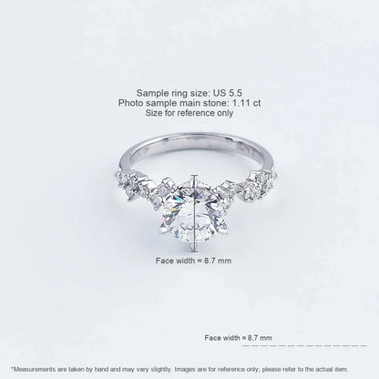 1.05 ct Celestial Round-Cut Lab-Grown Diamond Ring in 18K White Gold – APYFR0016-W