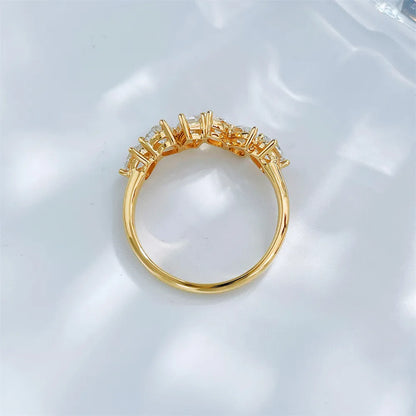 Celestial Mixed-Cut Lab-Grown Diamond Ring in 18K Yellow Gold – APYFR0020-Y