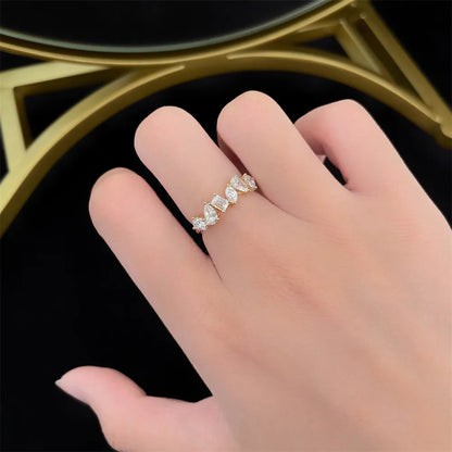 Celestial Mixed-Cut Lab-Grown Diamond Ring in 18K Yellow Gold – APYFR0020-Y