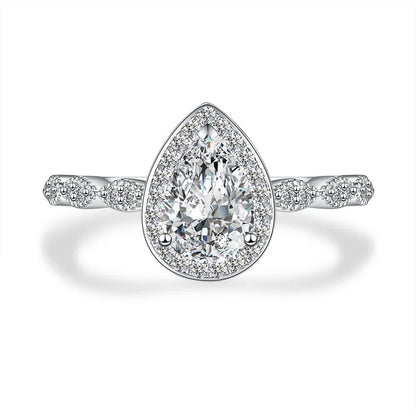 1.04 ct Three-Prong Pear-Cut Lab-Grown Diamond Ring in PT950 Platinum – APYFR0021-PT