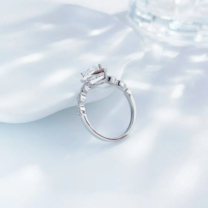 1.04 ct Three-Prong Pear-Cut Lab-Grown Diamond Ring in PT950 Platinum – APYFR0021-PT