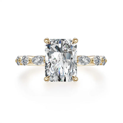 3.08 ct Four-Prong Radiant-Cut Lab-Grown Diamond Ring in 18K Yellow Gold – APYFR00213-Y