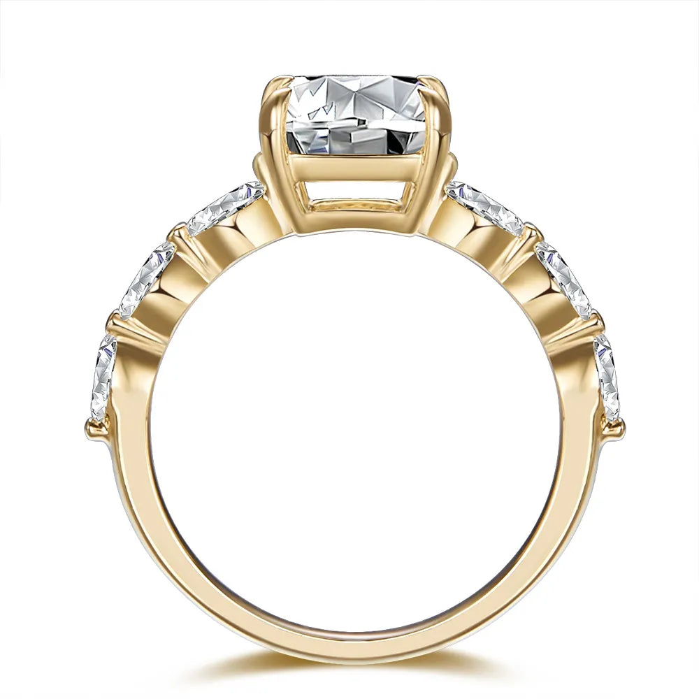 3.08 ct Four-Prong Radiant-Cut Lab-Grown Diamond Ring in 18K Yellow Gold – APYFR00213-Y