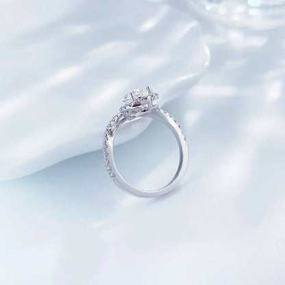 1.1 ct Classic Pear-Cut Lab-Grown Diamond Ring in PT950 Platinum