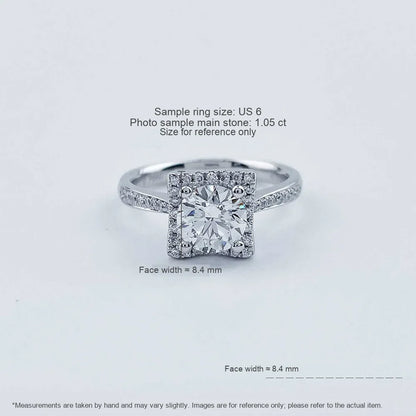 1.55 ct Statement Four-Prong Princess-Cut Lab-Grown Diamond Ring in PT950 Platinum