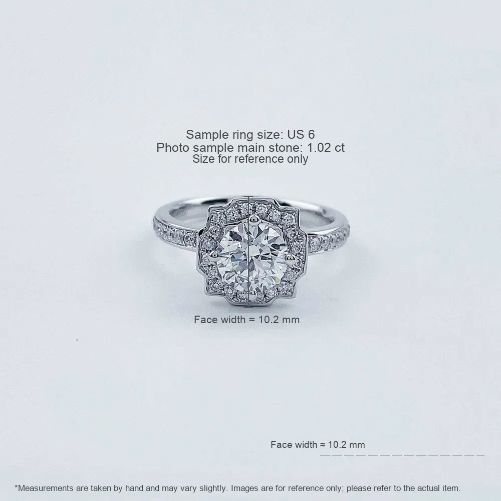 1.05 ct Four-Prong Round-Cut Lab-Grown Diamond Ring in PT950 Platinum – APYFR0025-PT