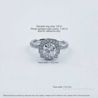 1.05 ct Four-Prong Round-Cut Lab-Grown Diamond Ring in PT950 Platinum – APYFR0025-PT