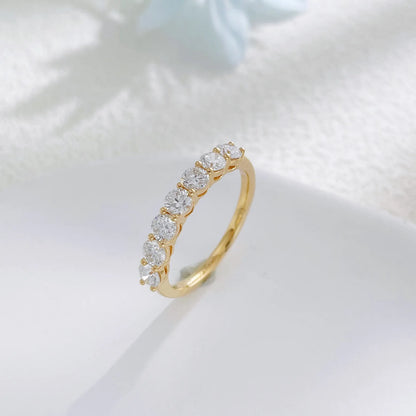 0.7 ctw Celestial Round-Cut Lab-Grown Diamond Band in 18K Yellow Gold