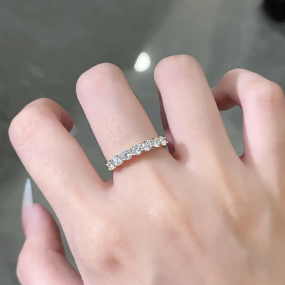 0.7 ctw Celestial Round-Cut Lab-Grown Diamond Band in 18K Yellow Gold