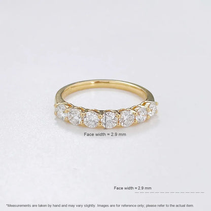 0.7 ctw Celestial Round-Cut Lab-Grown Diamond Band in 18K Yellow Gold